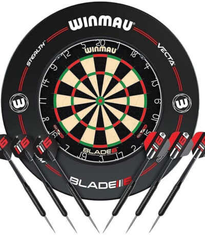 Winmau Blade 6 Professional Dartboard Surround and Darts Set