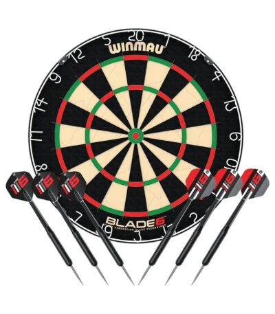 Winmau Blade 6 Professional Dartboard Surround and Darts Set