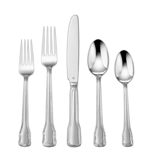 Cuisinart - Elite Valloire Collection 20-Piece Flatware Set - Silver