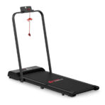 2 in 1 Folding Treadmill Under Desk Electric Treadmill 1-10KM/H