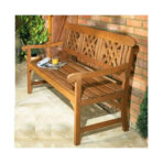 3 Seater Garden Bench Hardwood – Durable Outdoor Seating for Garden, Patio, and Backyard