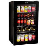 Baridi 85L Under Counter Drinks/Beer & Wine Cooler Fridge with Light, Black - DH13