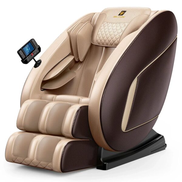 Massage Chair with Zero Gravity Heating and Bluetooth Functions Easy to Use at Home (Brown)