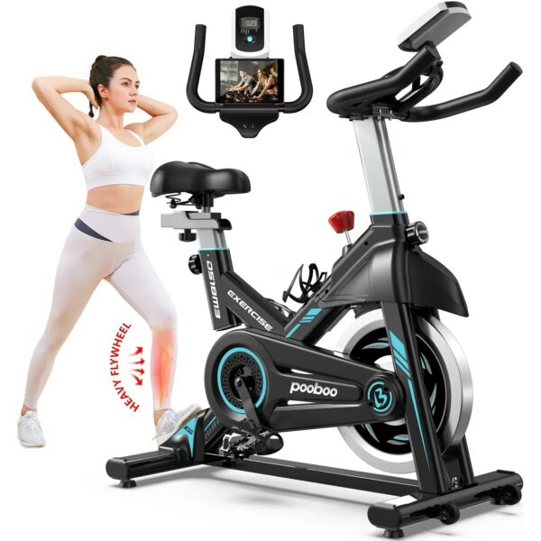 Indoor Cycling Bike Stationary Exercise Bikes Home Cardio Workout Bicycle Machine 350lb Flywheel Weight 40lbs