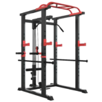 150kg Bumper Plates + Power Multi Cage + Adjustable Weight Bench + Olympic Barbell 6ft or 7ft