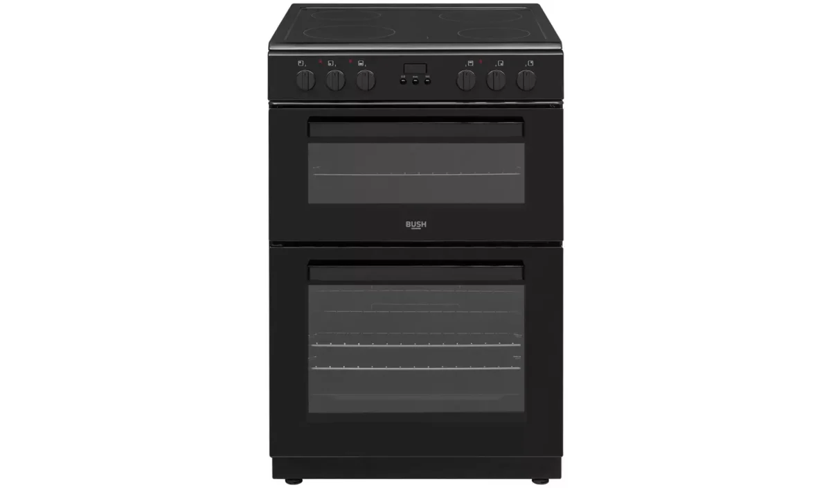 Bush CTFS60DBLECB 60cm Double Oven Electric Cooker - Black