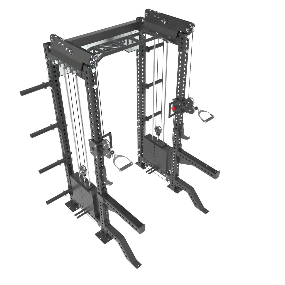 Commercial fitness Multi Functional Power Rack with Smith Machine and cables