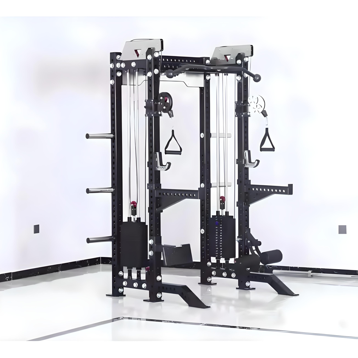 Commercial fitness Multi Functional Power Rack with Smith Machine and cables