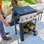 GoodHome Powell Black 4 burner Gas BBQ - sportiva