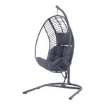 Maeria Dark grey Metal Hanging egg chair - sportiva